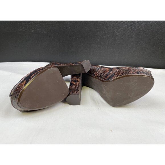 Michael Kors Women's Brown Genuine Snake Shoes/Heels 5.25" Size 7.5 SKU  4234 - Picture 7 of 7